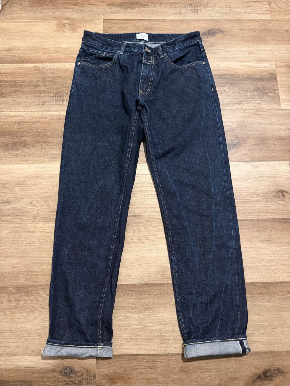 Closed Relaxed Cooper True Selvedge Jeans Men’s 32x32 Made In Italy Dark Wash